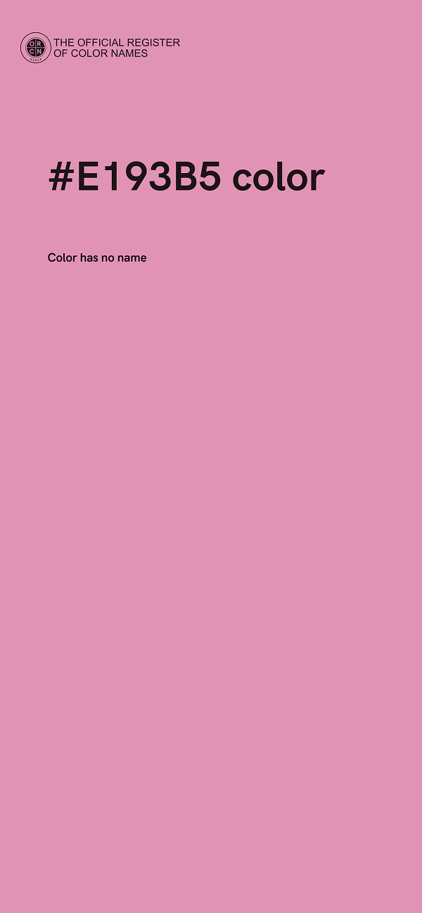 #E193B5 color image