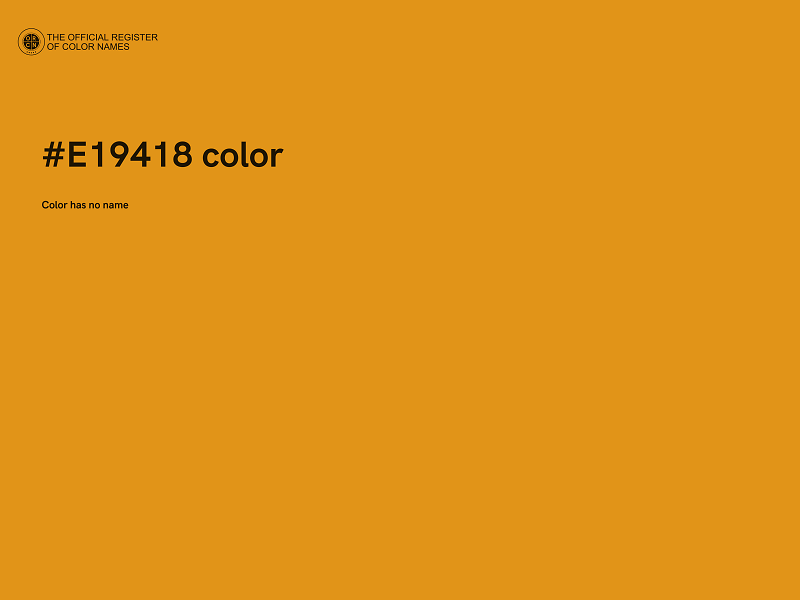 #E19418 color image