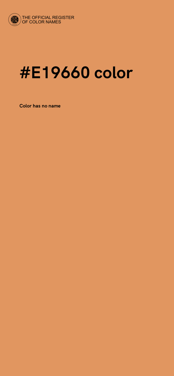 #E19660 color image