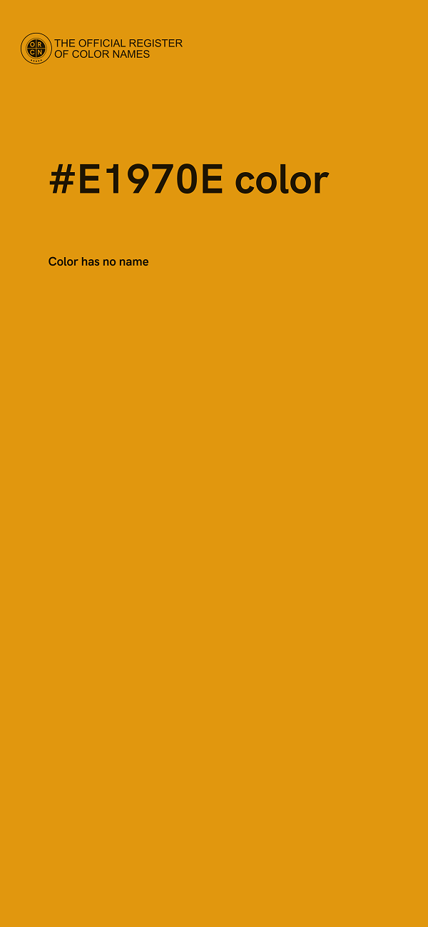 #E1970E color image