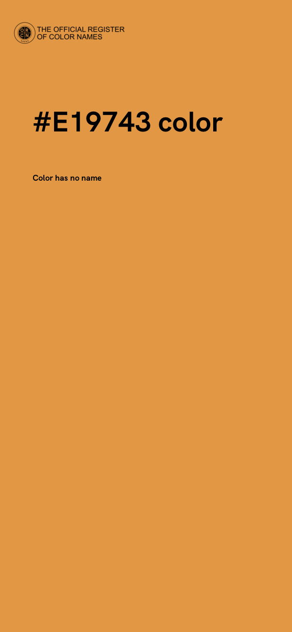 #E19743 color image