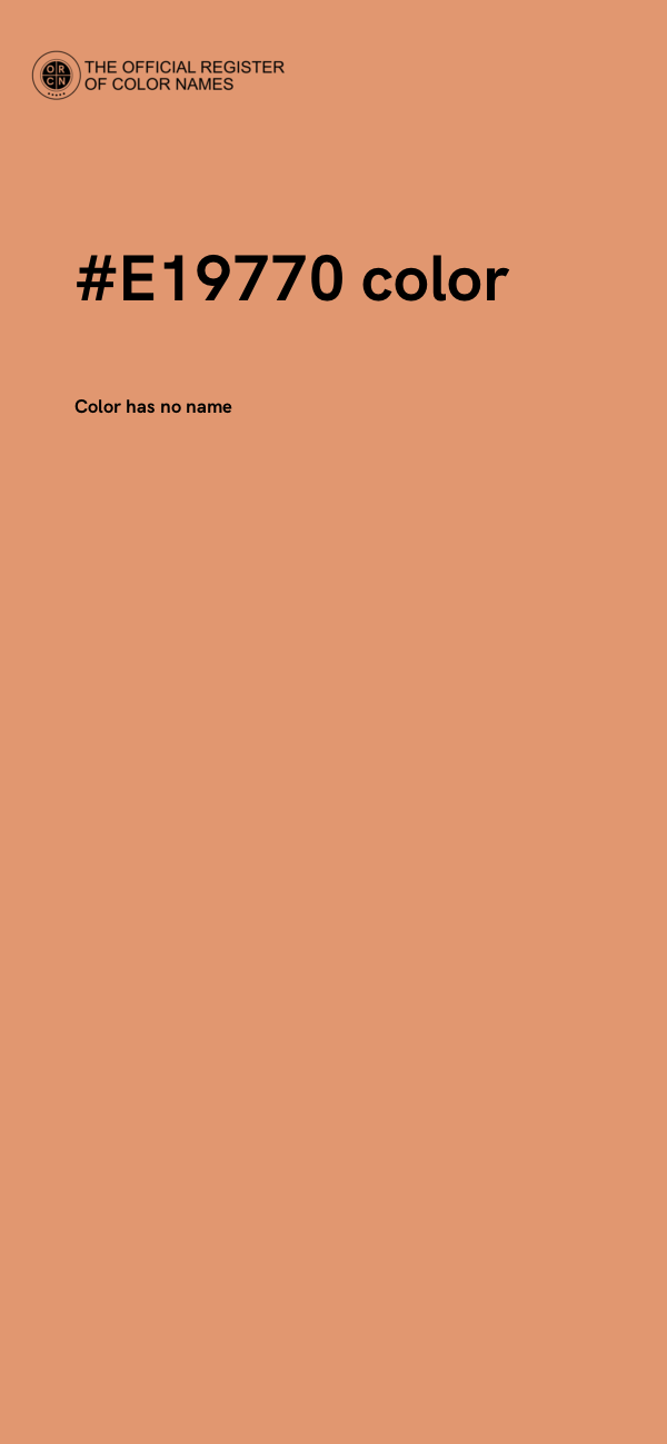 #E19770 color image