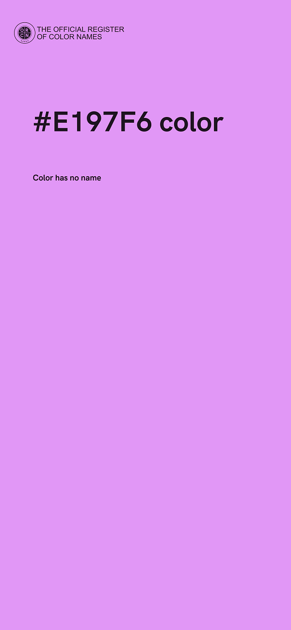 #E197F6 color image