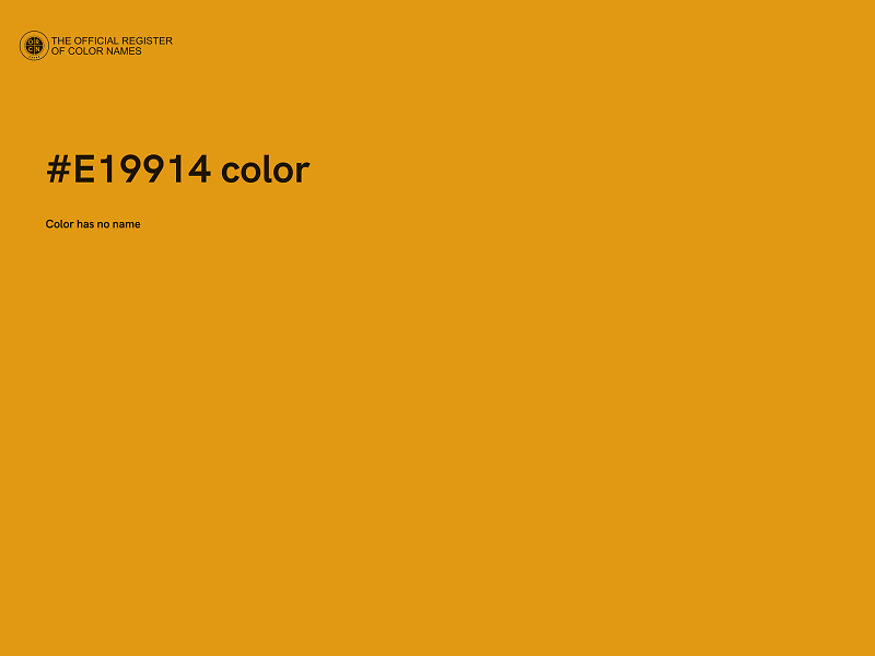 #E19914 color image