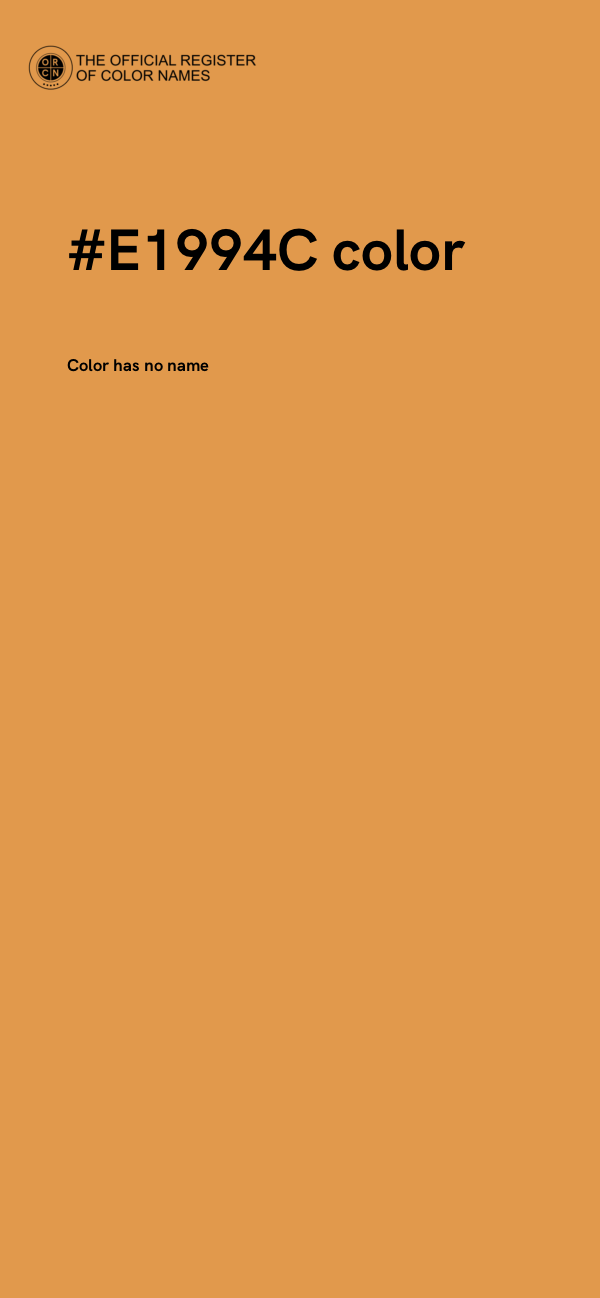#E1994C color image