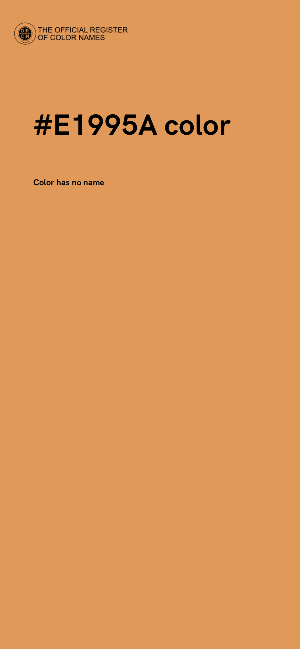 #E1995A color image