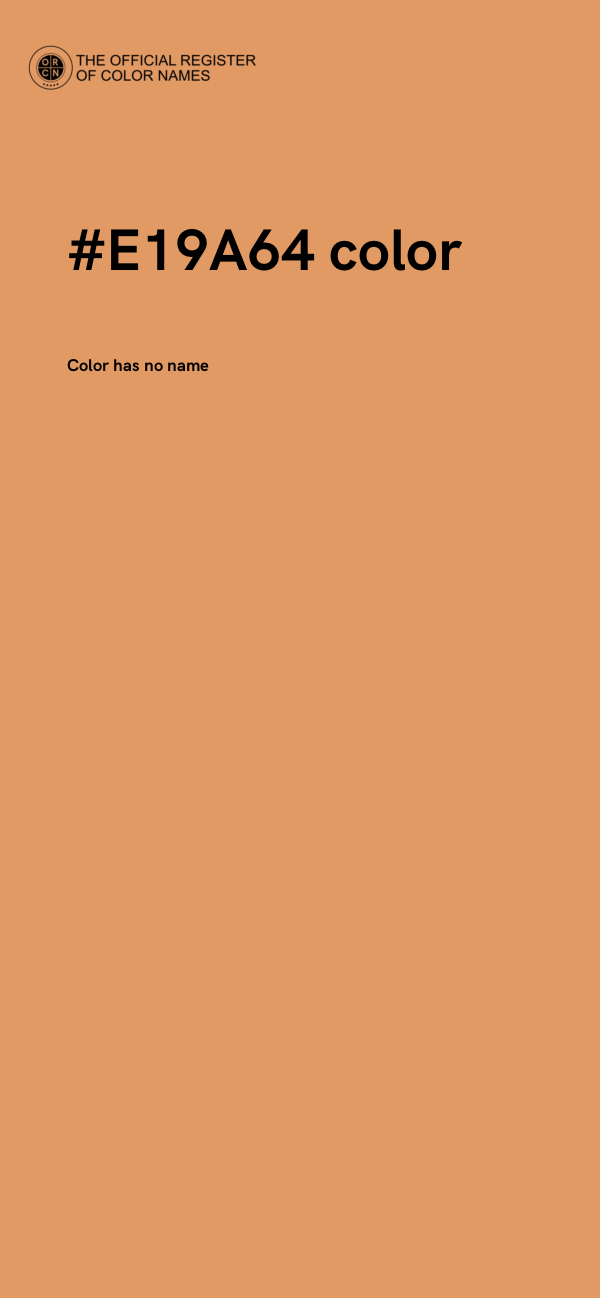 #E19A64 color image