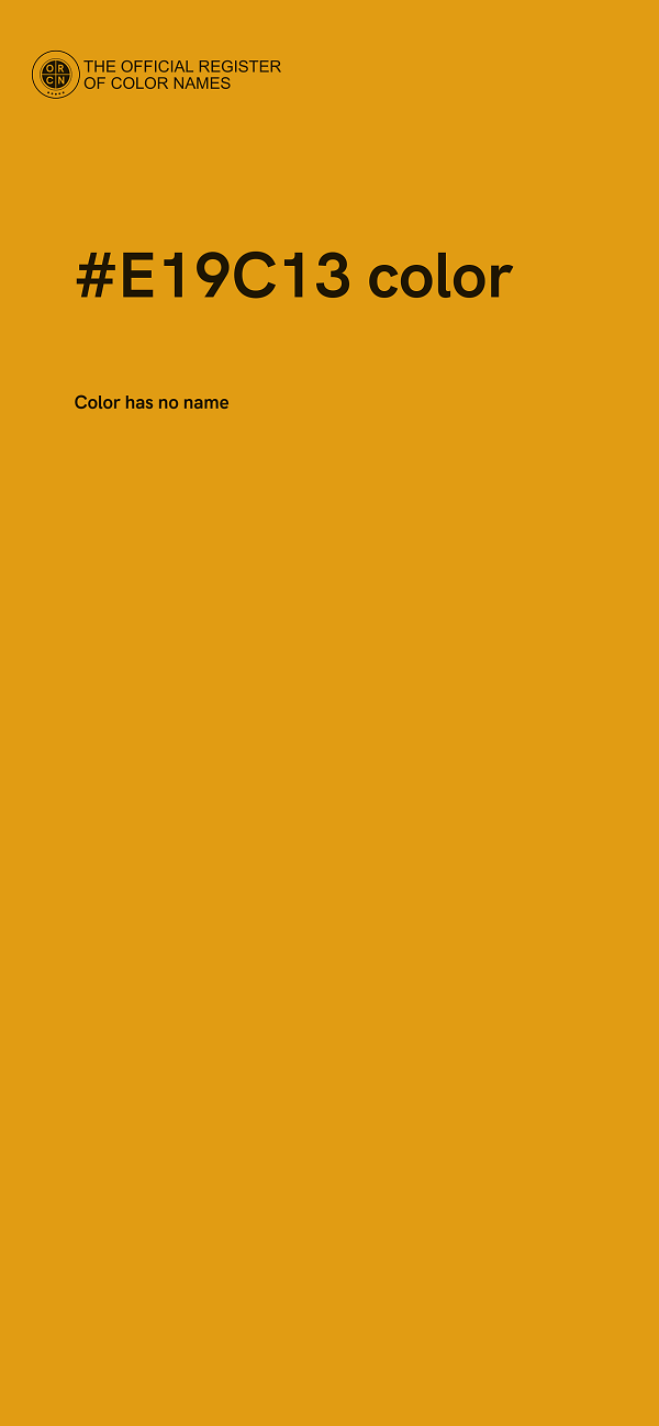 #E19C13 color image