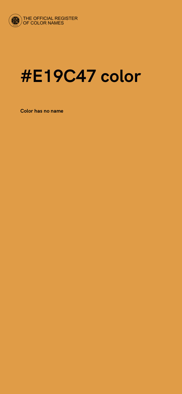 #E19C47 color image