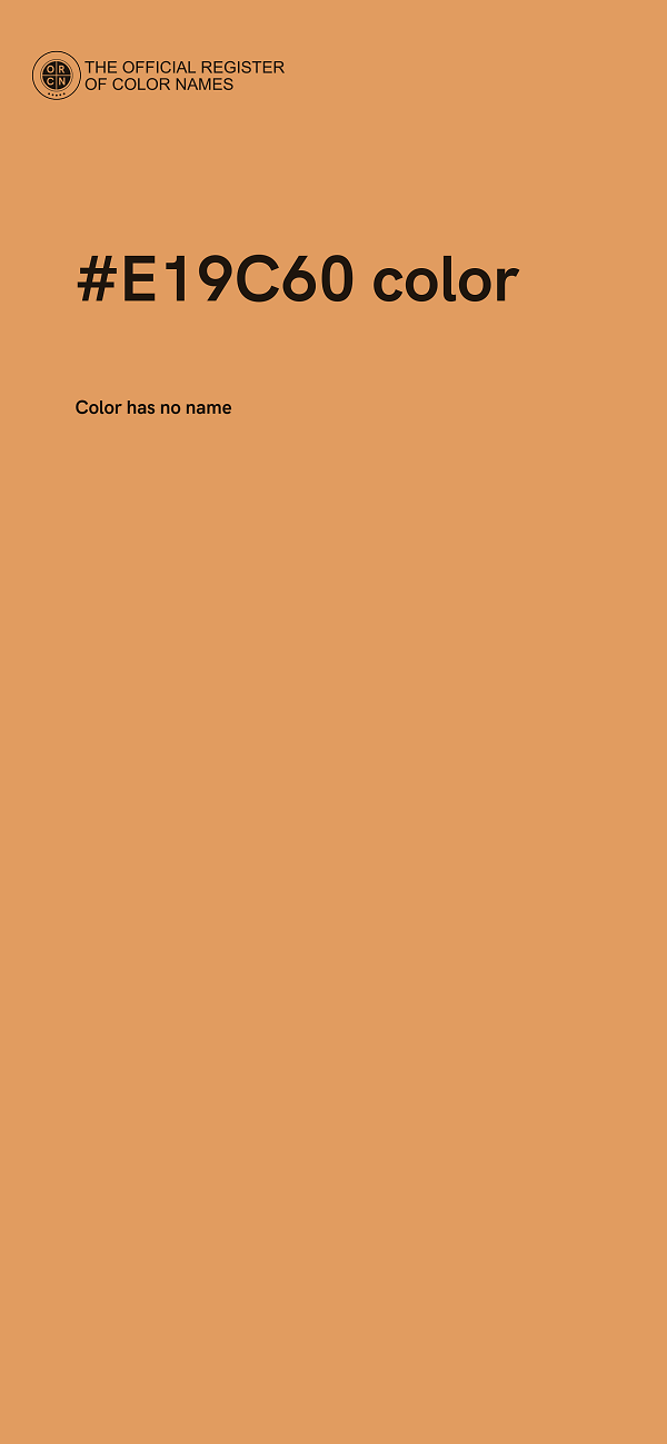 #E19C60 color image
