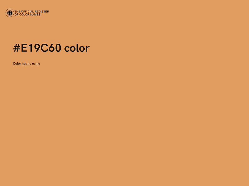 #E19C60 color image
