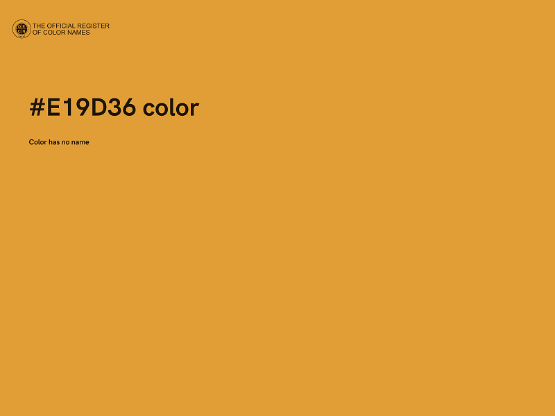 #E19D36 color image