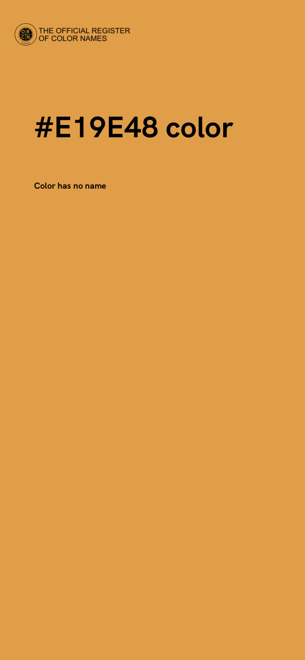 #E19E48 color image