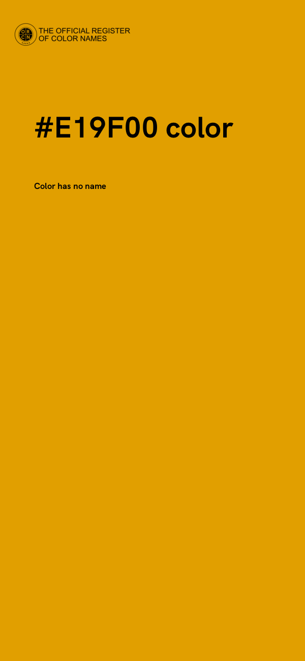 #E19F00 color image