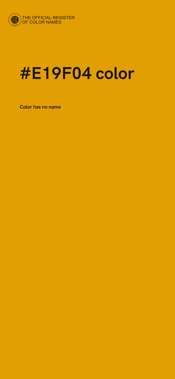 #E19F04 color image