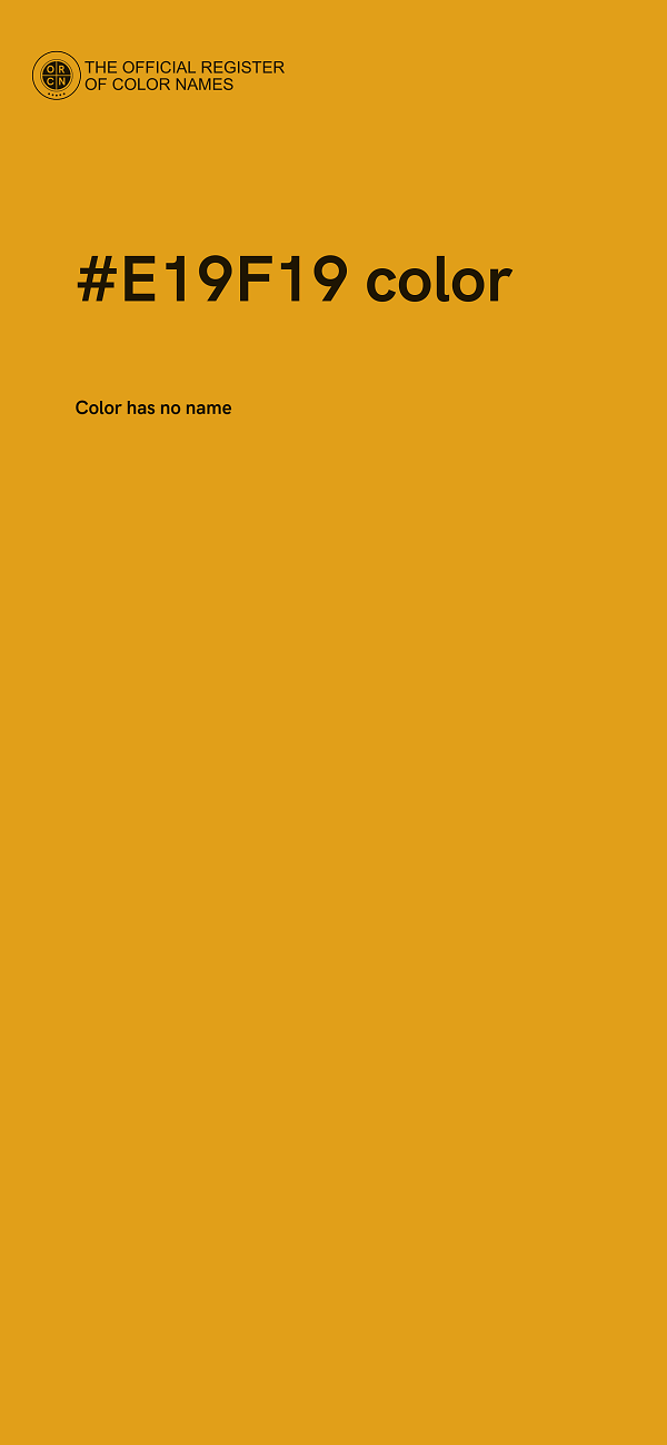 #E19F19 color image