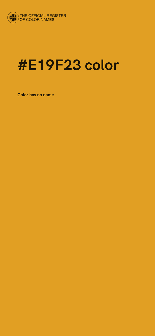 #E19F23 color image