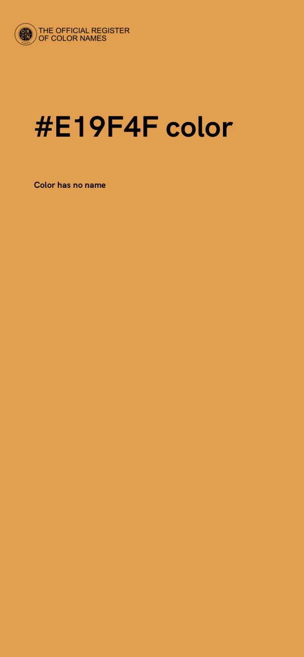 #E19F4F color image