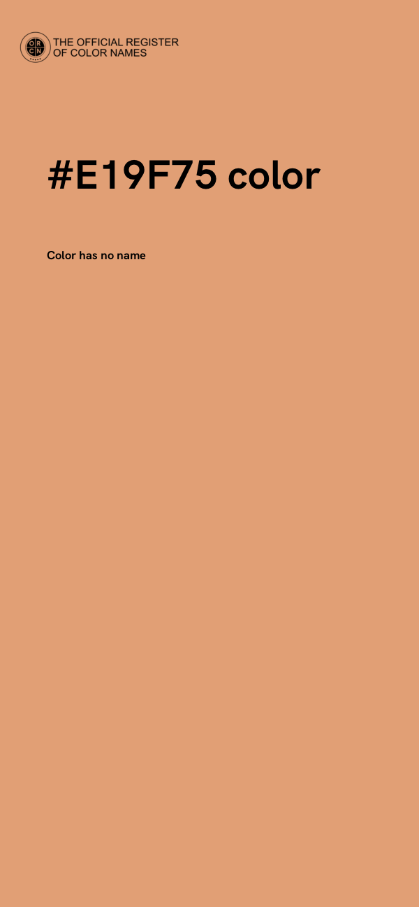 #E19F75 color image