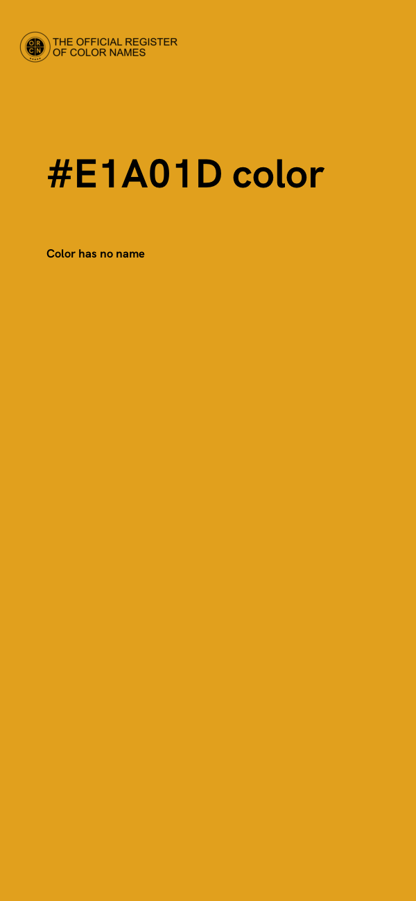 #E1A01D color image