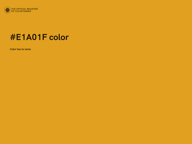 #E1A01F color image