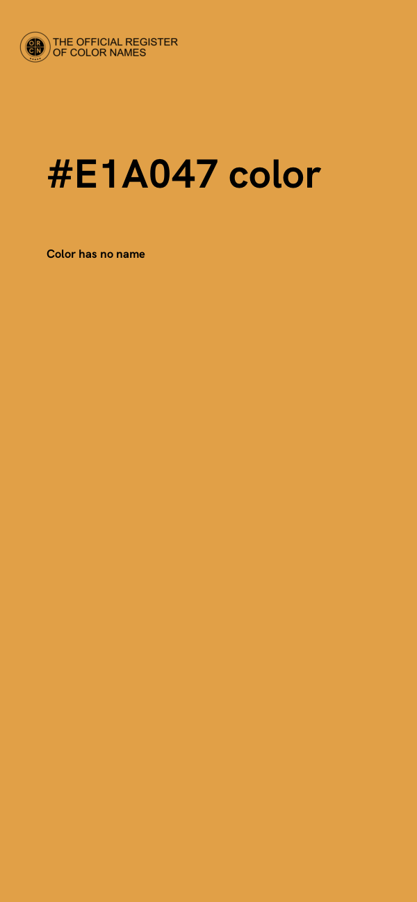 #E1A047 color image