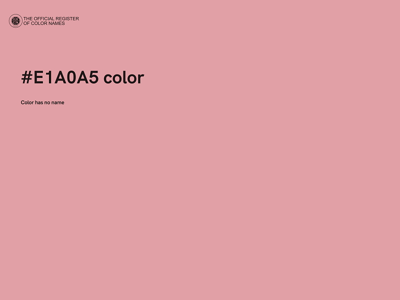 #E1A0A5 color image