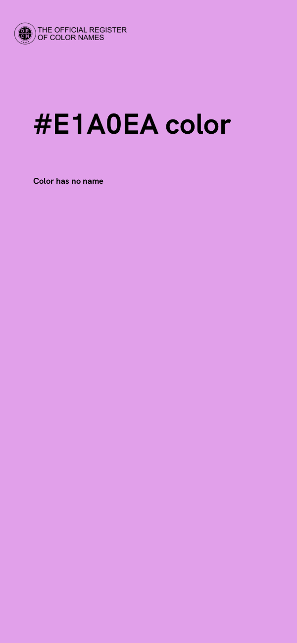 #E1A0EA color image