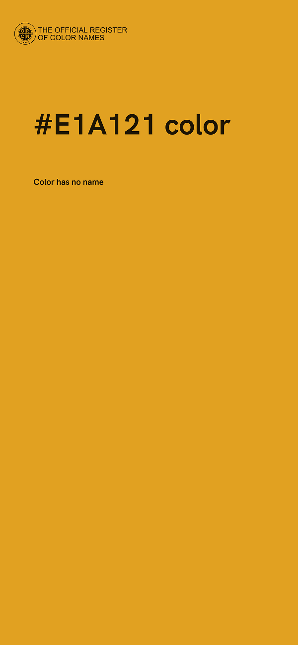 #E1A121 color image