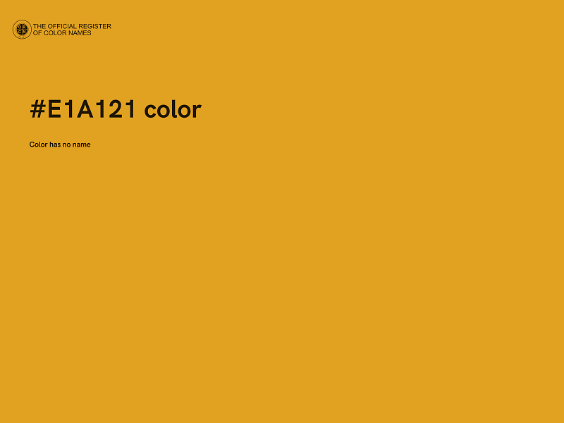 #E1A121 color image