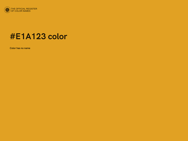 #E1A123 color image