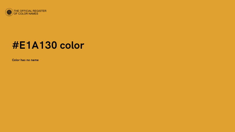 #E1A130 color image