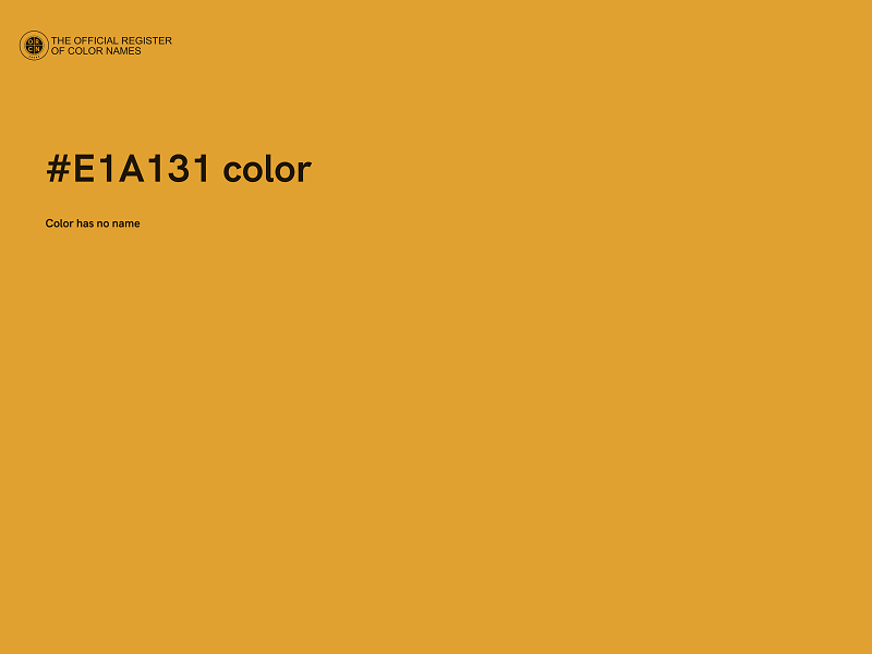 #E1A131 color image