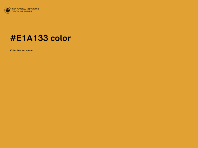 #E1A133 color image