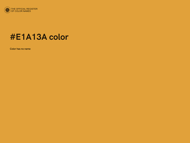 #E1A13A color image