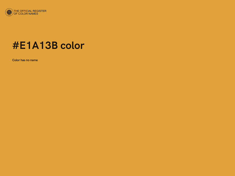 #E1A13B color image