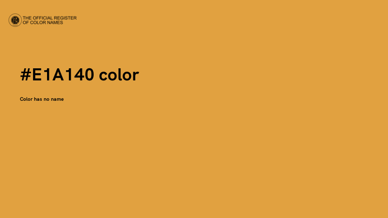 #E1A140 color image