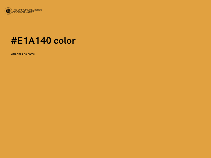 #E1A140 color image