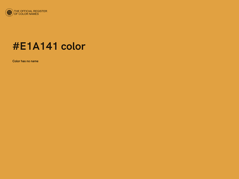 #E1A141 color image