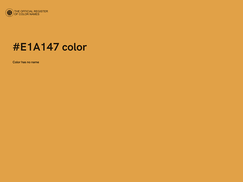 #E1A147 color image