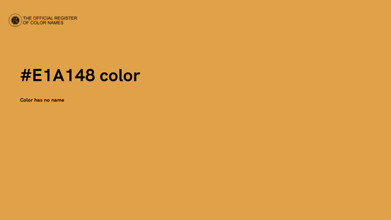 #E1A148 color image