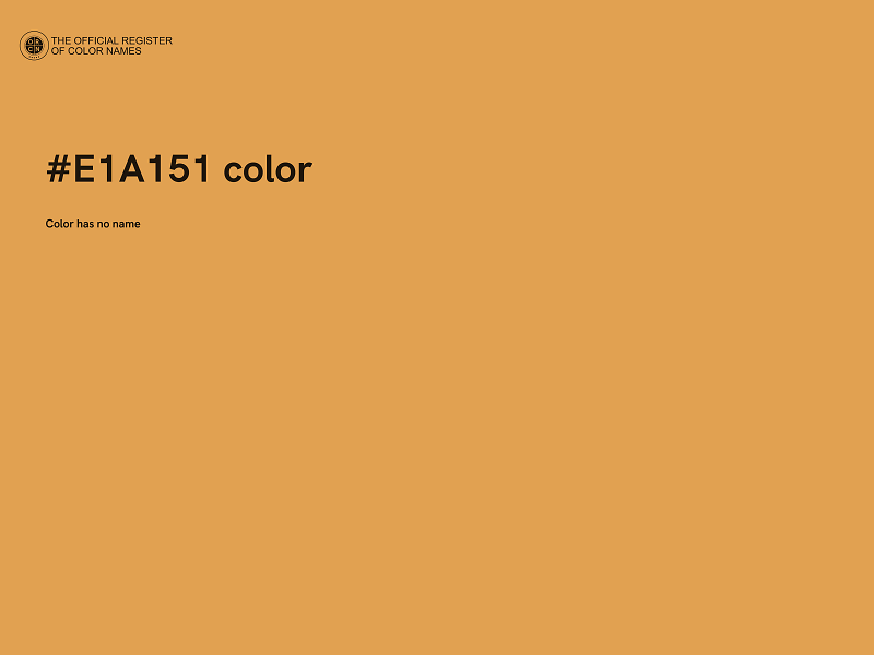 #E1A151 color image