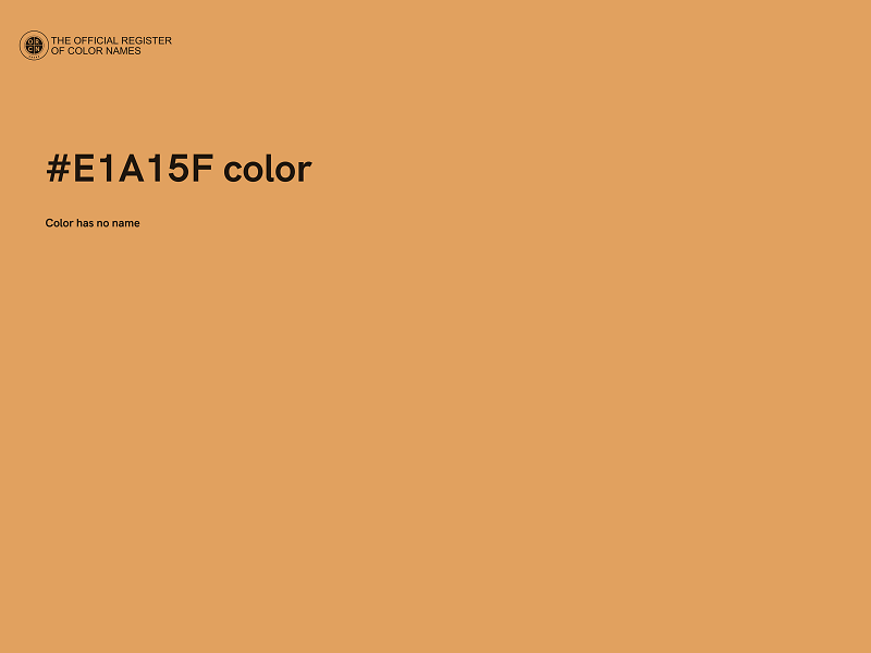 #E1A15F color image