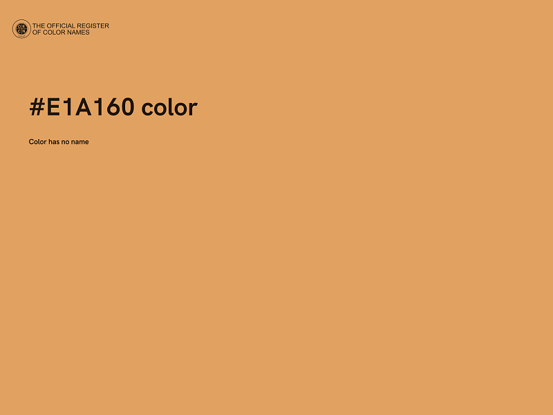 #E1A160 color image