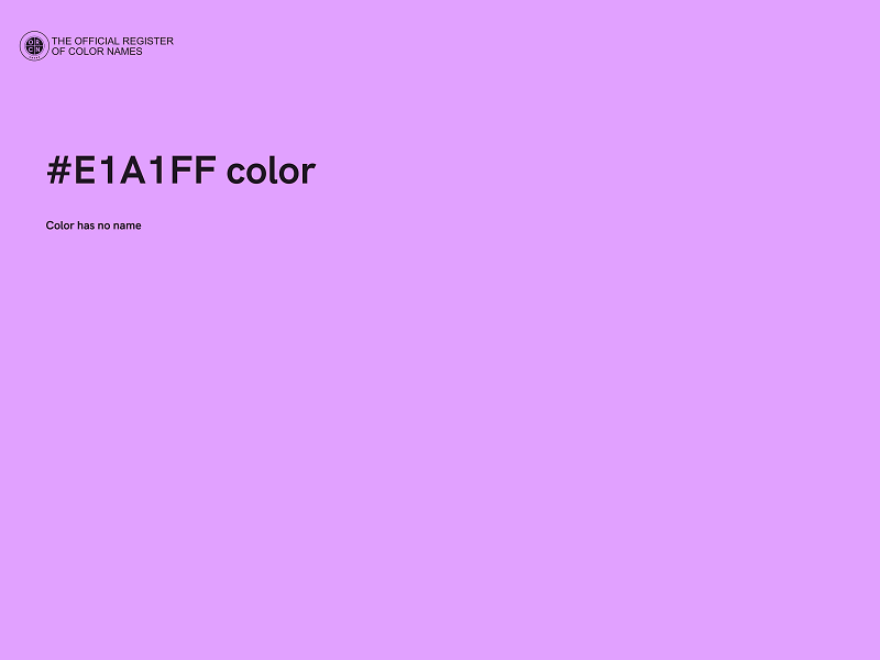 #E1A1FF color image