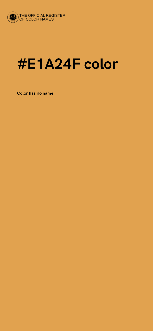 #E1A24F color image