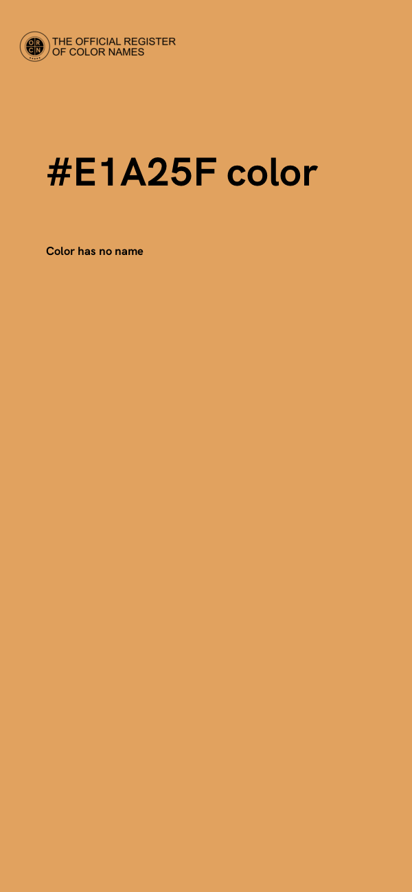 #E1A25F color image