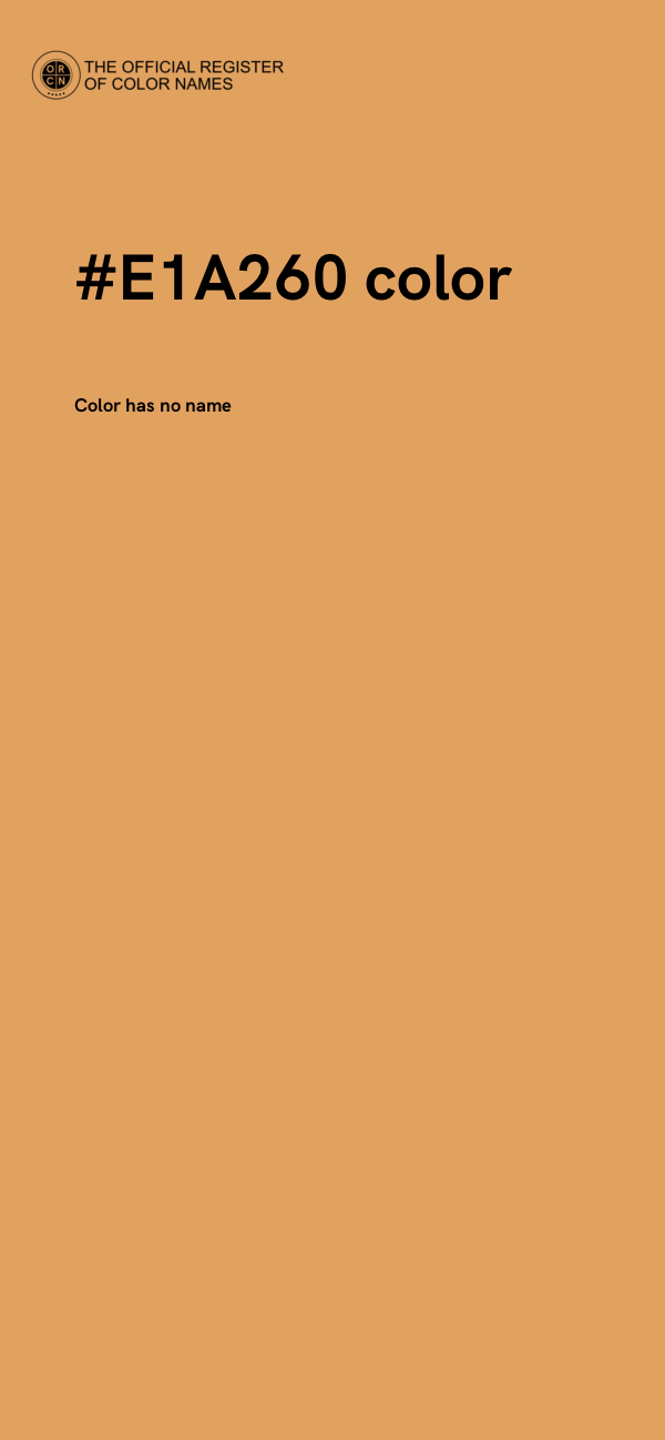 #E1A260 color image
