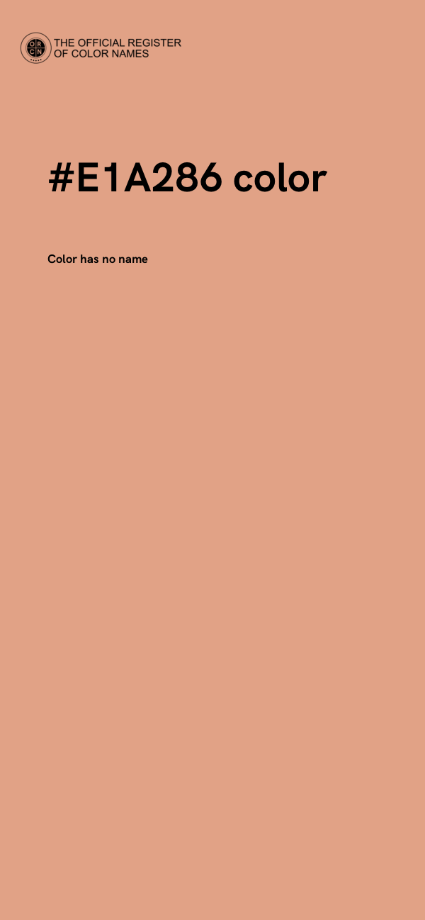#E1A286 color image