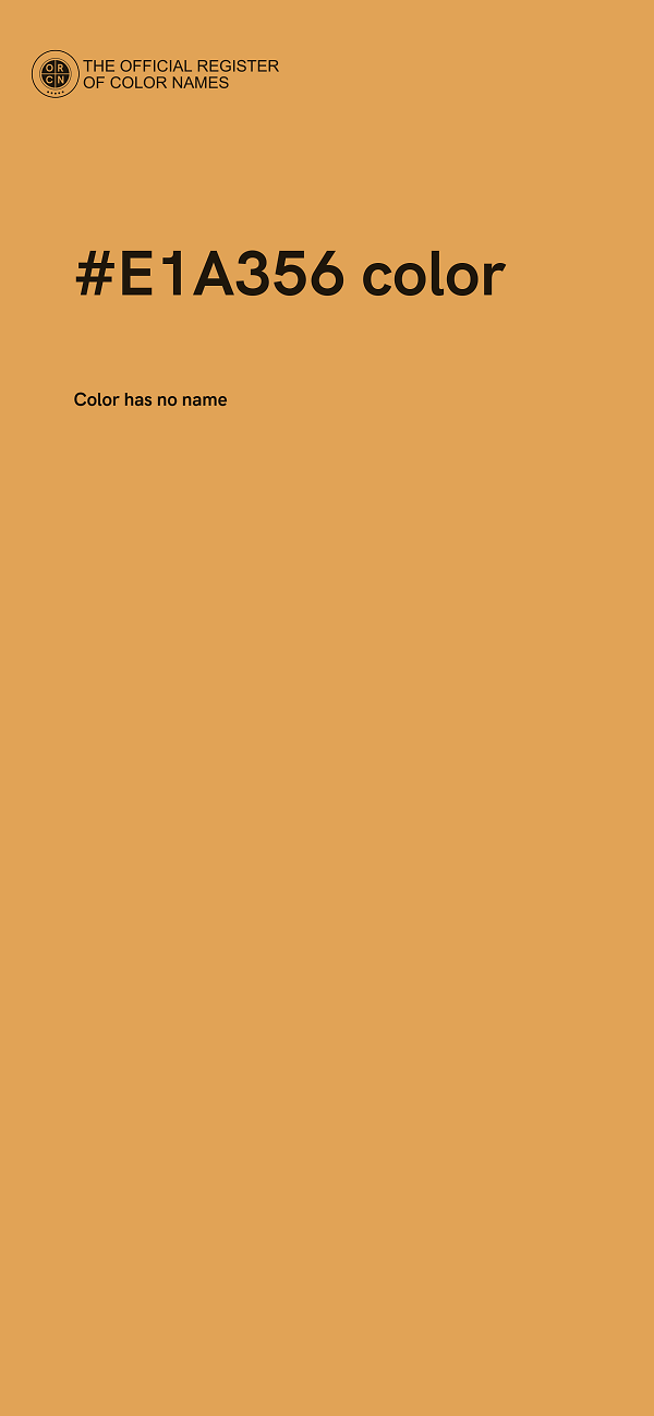 #E1A356 color image